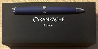 BLUE MATT CARAN D'ACHE LÉMAN BALLPOINT PEN - NEW IN BOX - Image 1 of 4