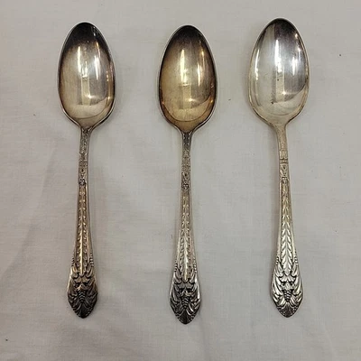 3 cucharas para servir sólidas Rogers Bros 1857 IS plateado patrón marquesa 8 3/8" Foto 1 de 4