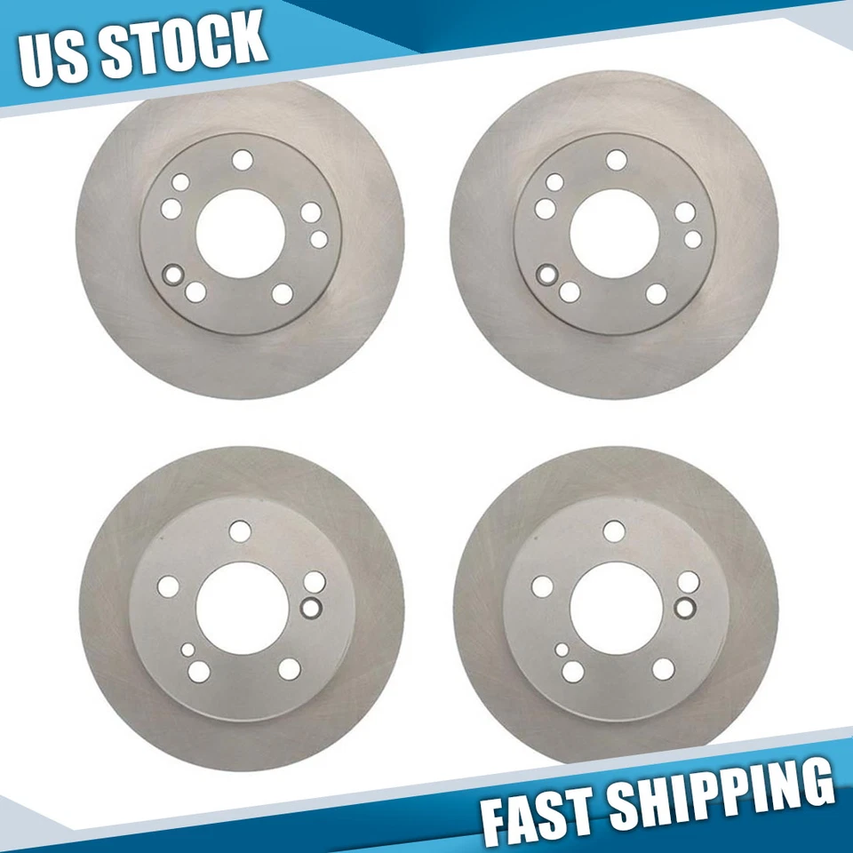 For 1987 Mercedes-Benz 190D 4pcs Front & Rear Brake Rotors Brake Kit - Image 1 of 4