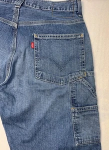Para Hombres Levis Carpenter Suelto Pierna de Jean Recta Pestaña Roja Lavado Medio 30X32 Usado en Excelente Condición - Imagen 1 de 7