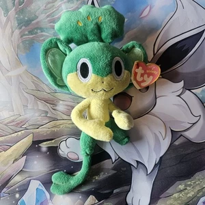 Pokémon TY Beanie Babies Pansage 6” Plush Soft Toy - with Tag - Picture 1 of 4