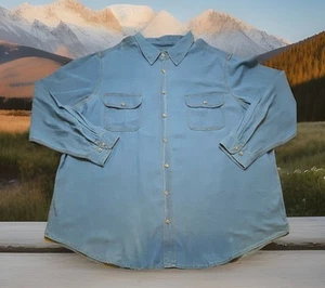 Boulder Creek Trading Company Herren Denim Flanell hellblau 4XLT NEU - Bild 1 von 5