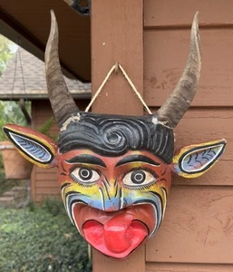 Vintage Mexican Diablo Mask "Bloody Mouth" - Picture 1 of 11