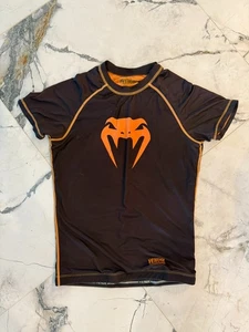 Venum Compression Shirt Mens WOMENS SMALL Black ORANGE - Picture 1 of 3