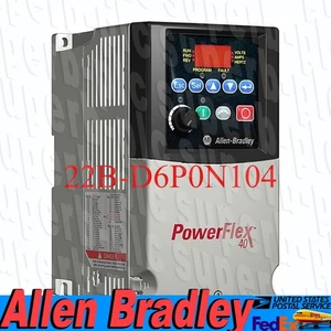 22B-D6P0N104 Allen-Bradley PowerFlex 40 2.2KW/3.0HP AC Drive 22BD6P0N104 ! AB - Picture 1 of 4