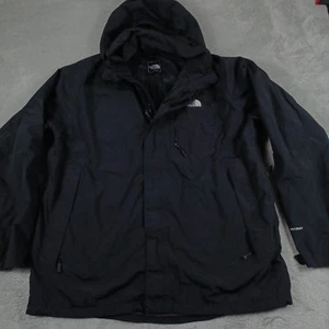North Face Jacket Mens 2XL Black HyVent Waterproof Hooded Outdoor Coat F11 - Picture 1 of 11