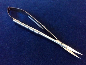 T/C CASTROVIEJO MICRO SURGERY SCISSORS 6" CURVED W/ TUNGSTEN CARBIDE INSERTS - Picture 1 of 3