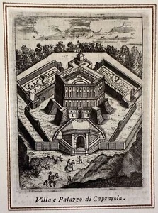 VILLA E PALAZZO DI CAPRAROLA VITERBO XVII SECOLO PANVINIO NARDINI ROMA ROME - Picture 1 of 2