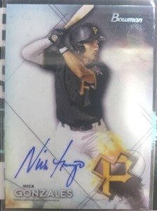 2021 Nick Gonzales Bowman Sterling Prospects Autograph Card Pirates 