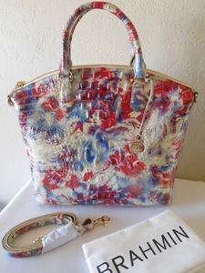 New BRAHMIN Large Duxbury VALOR Melbourne Croc Embossed Leather Satchel Handbag  - Picture 1 of 5