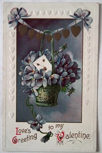 VALENTINSTAG POSTKARTE / LIEBESGRUSS AN MEINEN VALENTINSTAG US KARTE um 1910 - Bild 1 von 2