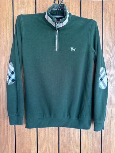 Felpa con cappuccio Burberry grande logo sfera pullover verde lusso. taglia S M