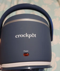 Calentador de alimentos eléctrico para almuerzo Crockpot - Mini olla de cocción lenta portátil de 20 oz, azul - Imagen 1 de 7