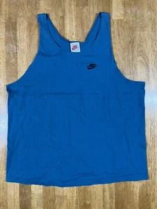 Vintage 80s 90s Nike Gray Tag USA Made Tank Top Spell Out Swoosh Single-Stitch - Picture 1 of 6