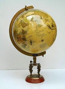 20" Globe World Map Earth Globes With Designer Lions tripod stand HFR02