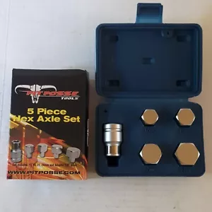 Pit Posse 5pc Hex Allen Axle Set 1/2" Drive 17,19,22,24mm Motorcycle NIP - Picture 1 of 3