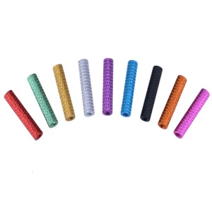 M3 Knurled Aluminum Threaded Sleeve Rod Bar Stud Round Connector Nut Long Nuts - Picture 1 of 8