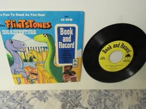Vtg. 1974 "The Flintstones Zoo Adventure" Peter Pan #1961 Book & Record - Picture 1 of 24