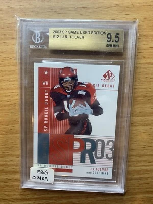 J.R. Tolver - 2003 Upper Deck SP Game Used Rookie RC /600 BGS 9.5 Gem Mint - Image 1 of 2