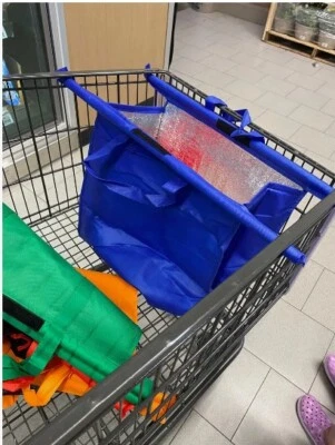 Reusable Trolley Shopping Cart Bags Grocery Organizer for Trolley Shopping Carts - Image 1 of 4