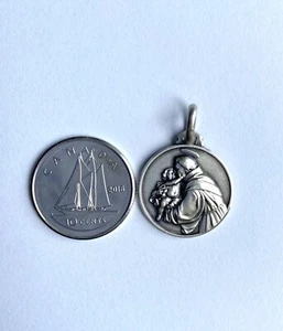 Silver Saint Anthony Necklace, Solid 925 Sterling Silver Patron Of Lost - Bild 1 von 5