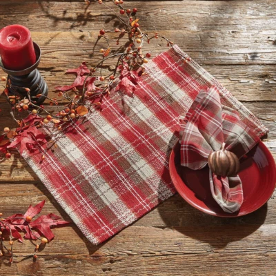 Fireside PLAID PLACEMATS,四件套,全新包装,免运费! — 第 1/3 张图片