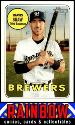 2018 Topps Heritage #204 Travis Shaw - Image 1 of 2