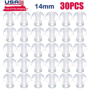 30PCS Hearing Aid Ear Tips Domes Silicone Earplug Replacement Ear Plug Tips14mm - Picture 1 of 8