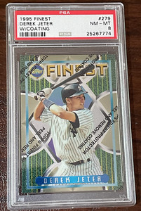 1995 Finest Derek Jeter W/Coating Psa 8