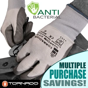 TORNADO Quantum CT MECHANIC Rubber Builders WORK Gardening Safety GLOVES GRIP PU - Picture 1 of 2