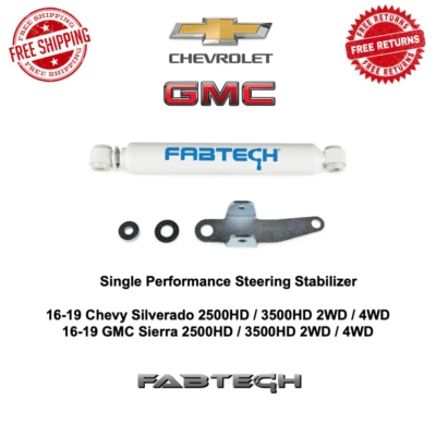 Estabilizador de dirección única Fabtech para Silverado Sierra 2500/3500 HD 2016-2019 Foto 1 de 4