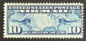 Travelstamps:1926-30 US Stamps Scott # C7 mint, OG NH Map of US and Airplanes - Picture 1 of 5