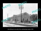 Old Postcard Size Photo Of Oran Missouri The Frisco Railroad Station C1950