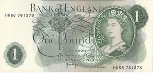 BANK OF ENGLAND BANKNOTE SEITE 1 B322 SERIE HN58 FORTLAUFENDE ZAHLEN WÄHLEN - Bild 1 von 8