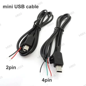 2pin 4pin Mini USB Male Jack adapter Power charger Data Cable DIY repair wire - Picture 1 of 8