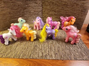 McDonald's My Little Pony Lot of 8 Vintage Figures: Pink Grn Purple Orange White - Picture 1 of 9