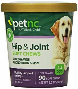 PetNC Natural Care Hip & Joint Soft Chews Liver Flavor Mobility Support 90 - Picture 1 of 6