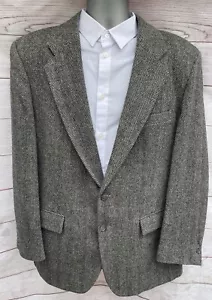 Barrington Vintage Tweed Blazer Men's 42R Herringbone Two Button Single Vented - Picture 1 of 17
