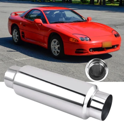 Para Mitsubishi 3000GT 3" Entrada/Salida 12" L Silenciador Escape Resonador Soldado Foto 1 de 4