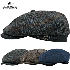 Sterkowski MALONE Harris Tweed Schiebermütze Vintage Retro Newsboy Gatsby - Picture 1 of 22