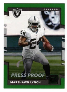 2017 Panini Donruss green Press Proof Marshawn Lynch #241. Raiders - Picture 1 of 2