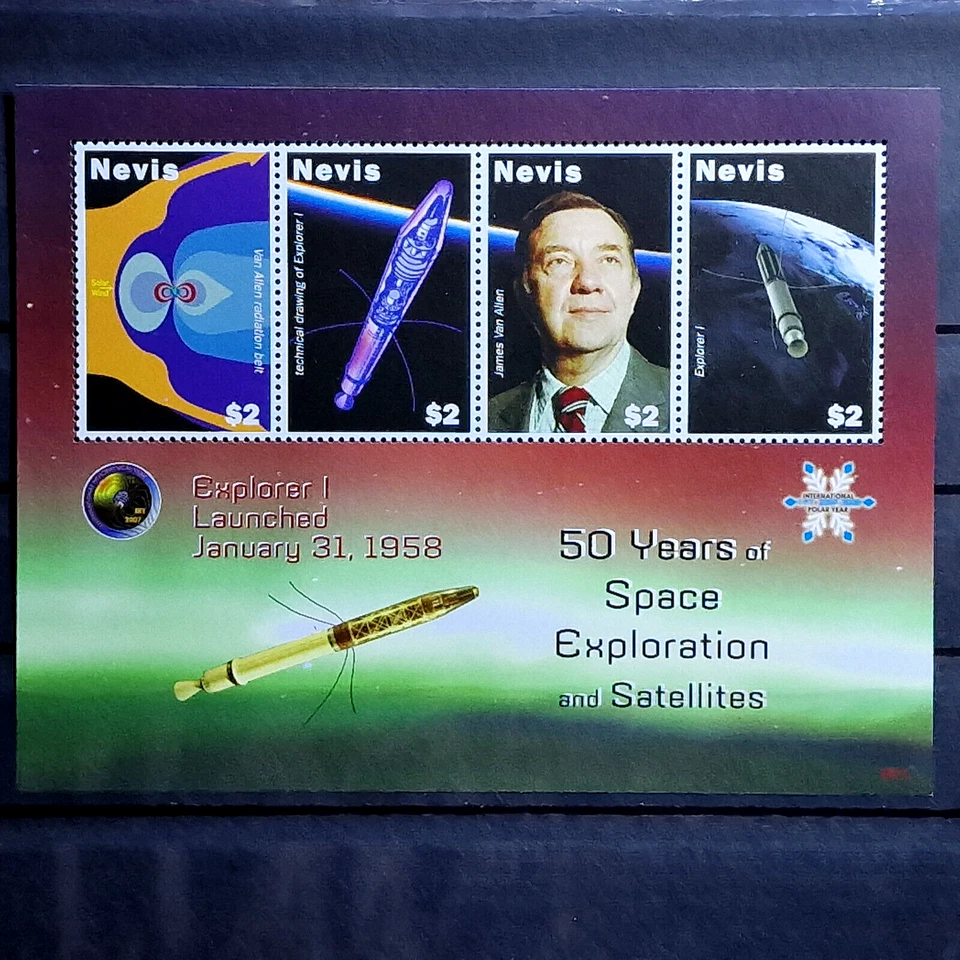 St. Kitts & Nevis 2008 - Space - MNH - 4 Stamps Sheet - Image 1 of 4