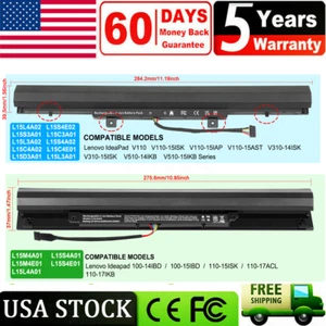 L15S3A01 L15L4A01 Battery for Lenovo Ideapad 110-15 V310-14IKB V510-15IKB 300-15 - Picture 1 of 19