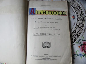 1889 MUSICAL SCORE ALADDIN OR THE WONDERFUL GAMP - Picture 1 of 16