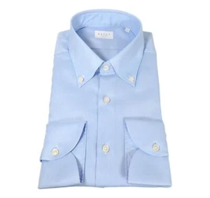 Xacus Shirt Neck Button Down Oxfordâ Travel Shirt 11806003 Colour Sky Blue - Imagen 1 de 3