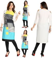 UK STOCK - Indian Pakistani Designer Party Kurta Kurti Tunic Dress Women SC2434