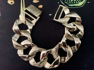 Gold Bracelet (Chaps) Gold Plated. - Picture 1 of 6