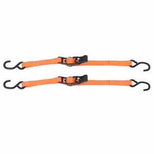 1 Inch x 4 FT Boat Transom Tie Down Straps 2400LBS Ratchet Straps - 2 Pack - Picture 1 of 13
