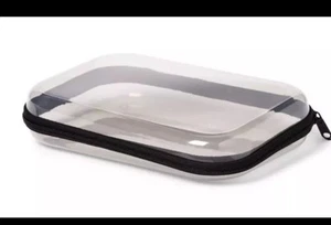 Target Hard Sided Zipper Pencil Case Clear black - NWT - Picture 1 of 2