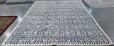 NAVY BLUE IVORY 10'-0" x 14'-0" Flaw in Rug, Reduced Price 1172776465 CAM123G-10 - Image 1 of 4